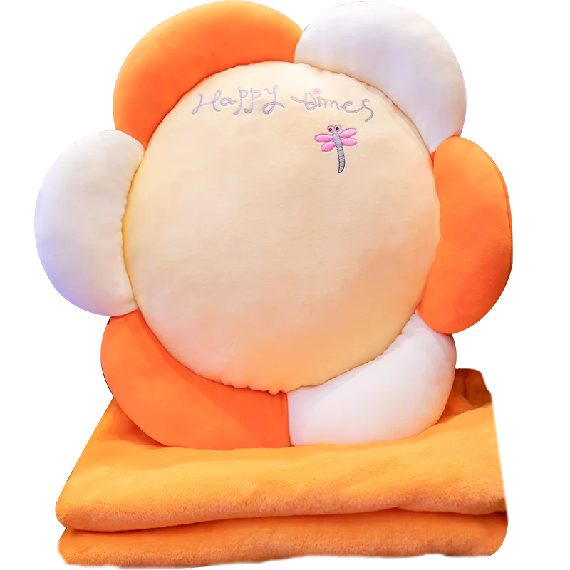 

50cm Kawaii Plush Plant Stuffed Flower Pillow Functional Pillow with Blanket Gift for Kids