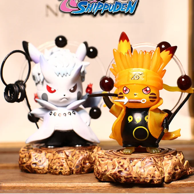 

Takara Tomy Pokemon Pikachu COS Huo Ying Sasuke Six Fairies Handmade Car Desktop Decoration Model Toy Gift