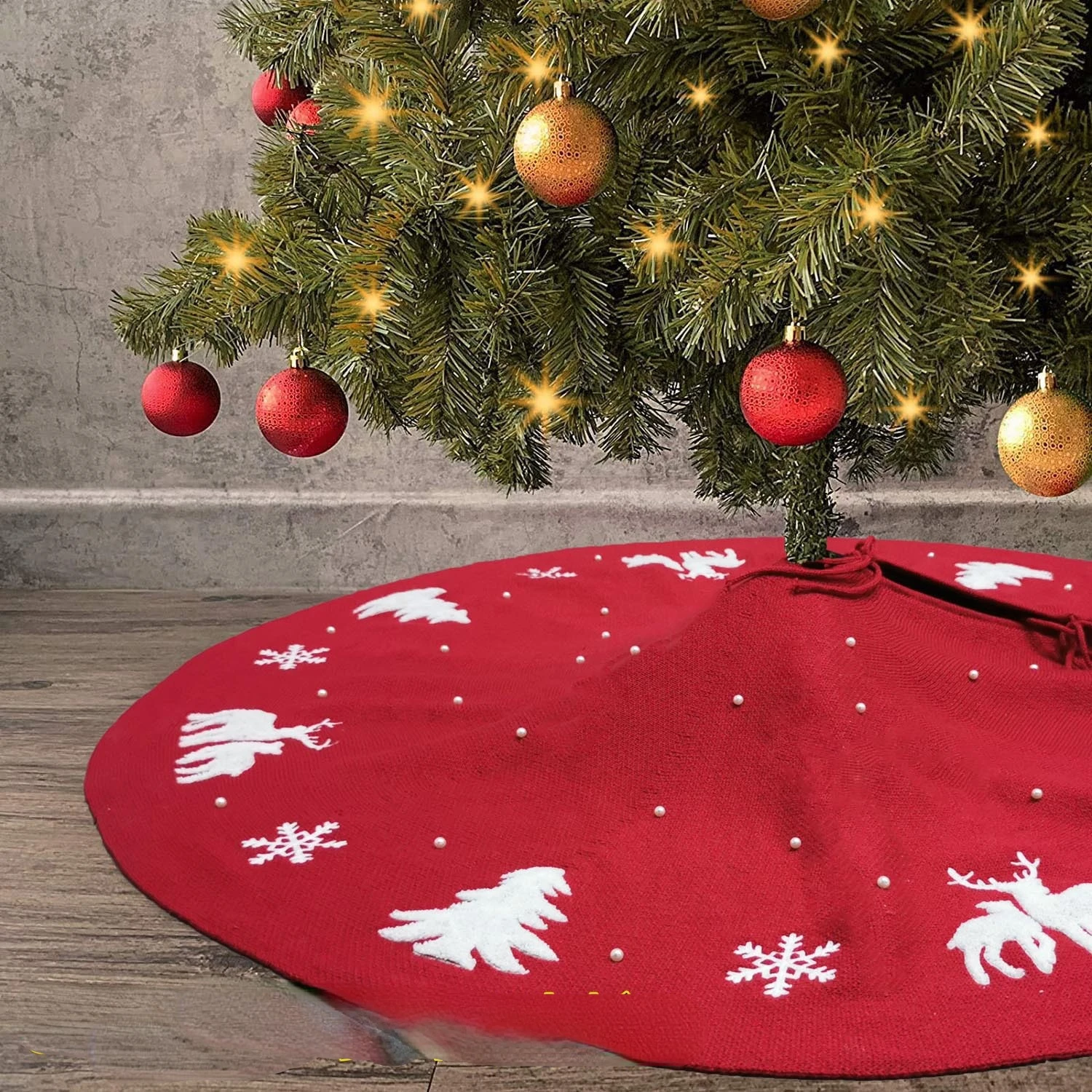 

Юбка в виде рождественской елки, украшения для рождественской елки, ткань для украшения дна, новый год 2022