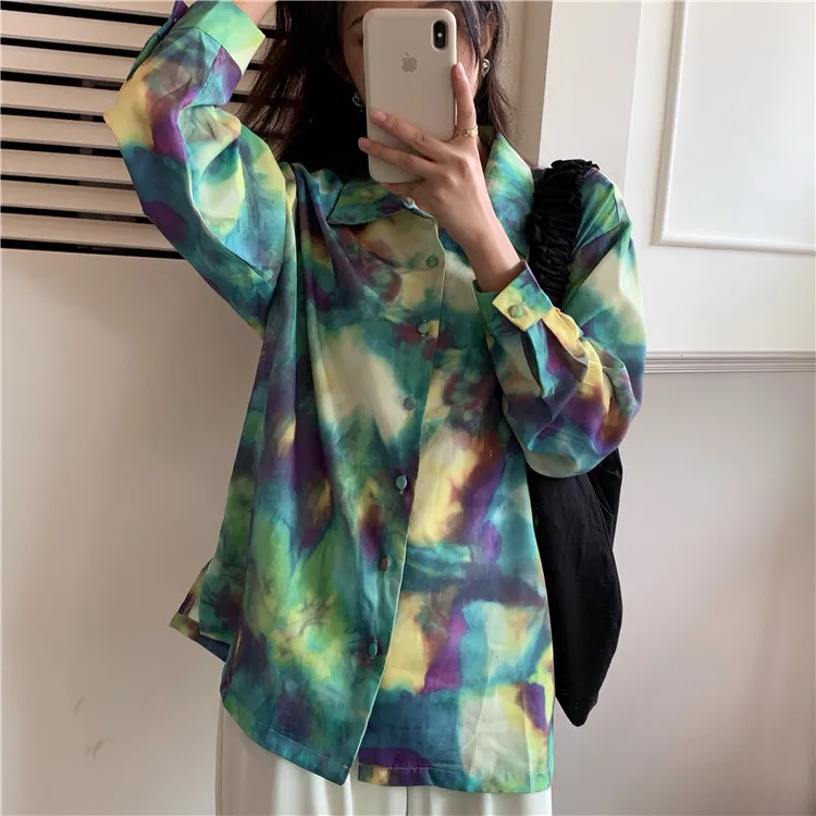 

Vintage Style Long Sleeve Spring Autumn Chic Tops Loose Blouses Fashion Brand Women's Clothing Print Shirts Hipster Female