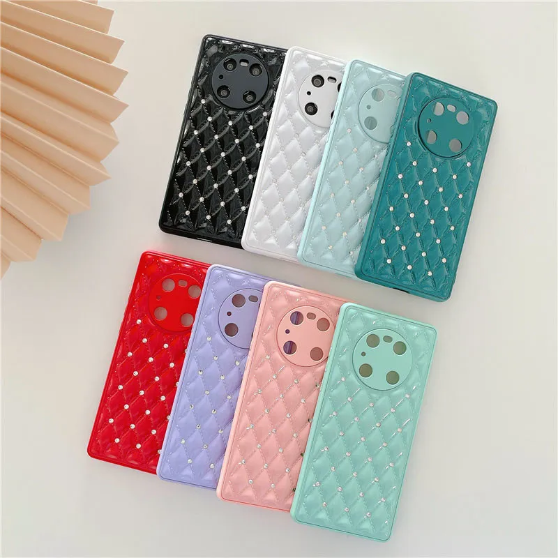 

Luxury Bling Diamond Leather Cases for Huawei P40/P50 Mate 30/40 Nova 8 Shock Protect Cover