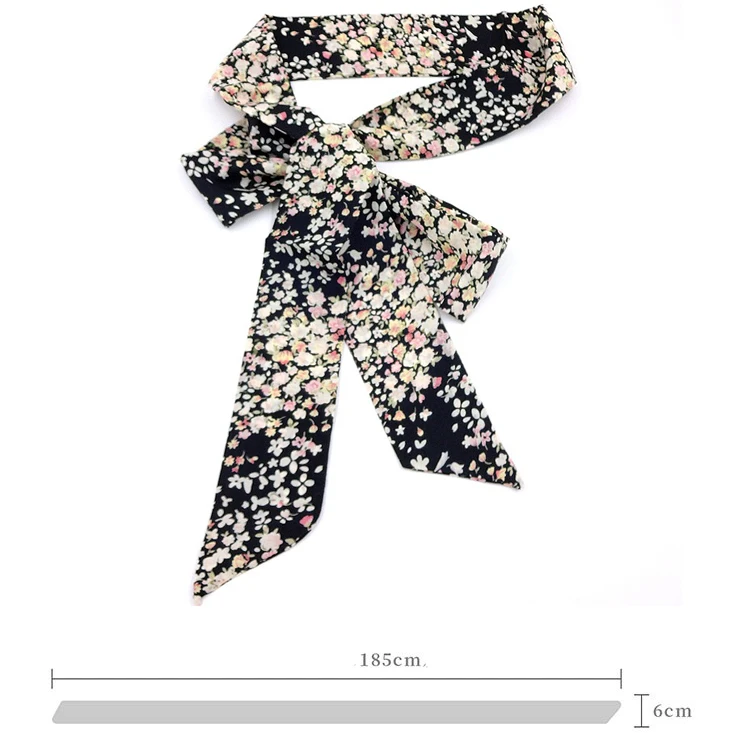 Женский ремень с принтом шифоновый пояс повседневный для брюк узлом