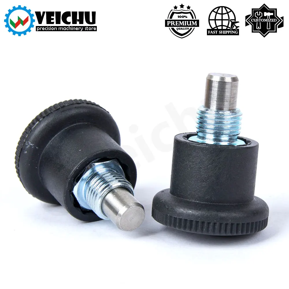 VCN218 тонкая/грубая пластиковая ручка, мини-индексный Плунжер, блокировка из углеродистой стали, установочные штифты, позиционный дюбель