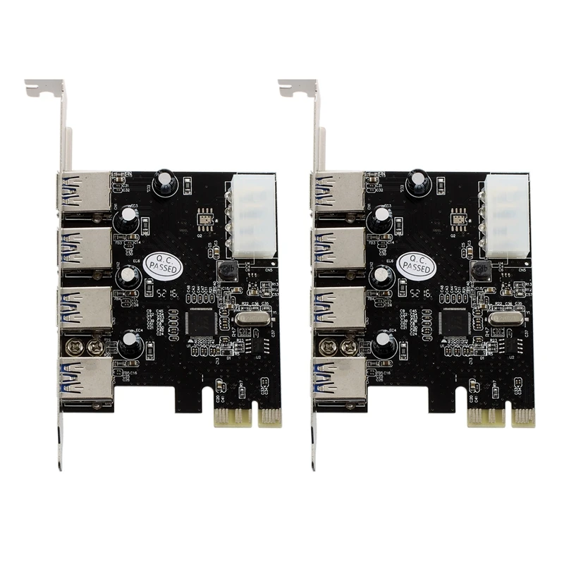 

2X быстрый USB 3.0 PCI-E PCIE 4-портовый Экспресс-адаптер расширения