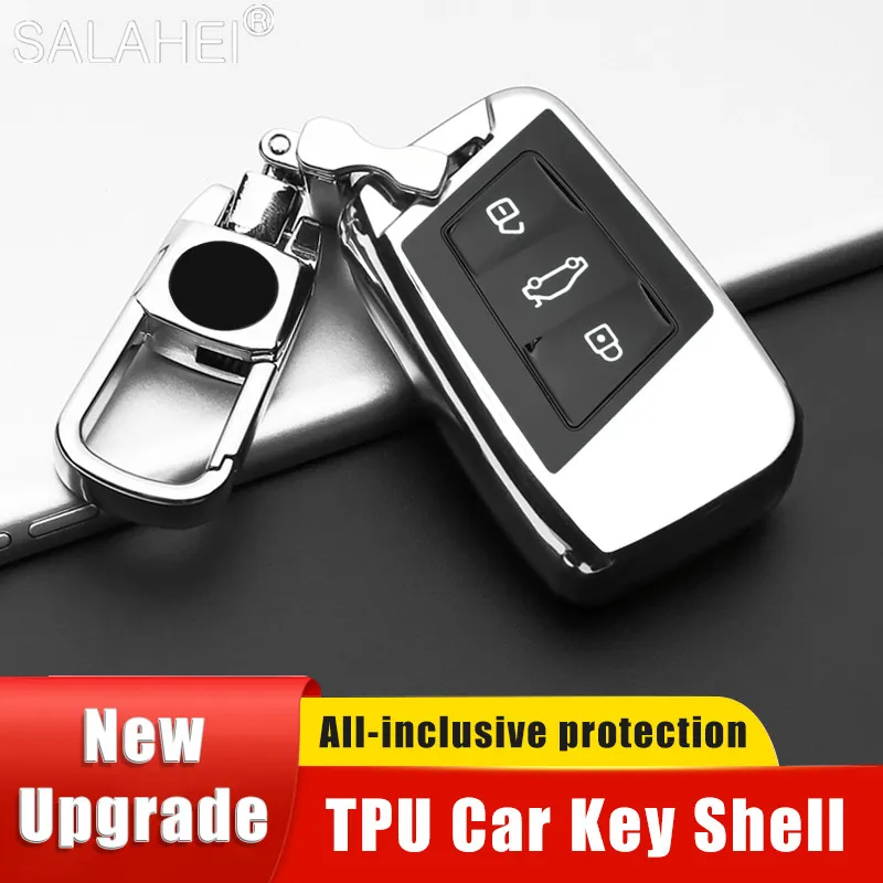 

Car Key Cases Cover For Volkswagen VW Magotan Passat B8 Golf Tiguan MK2 For Skoda Superb A7 Accessories TPU Protective Shell