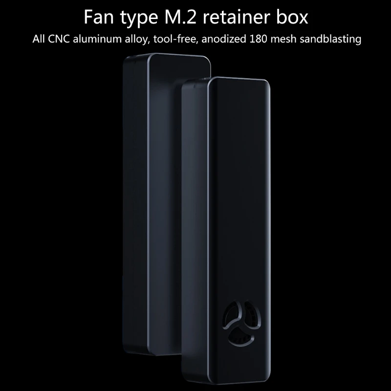 

Dual Protocol M.2 SSD Case Support M2 NVMe Sata SSD Disk with Fan For PCIe B+M