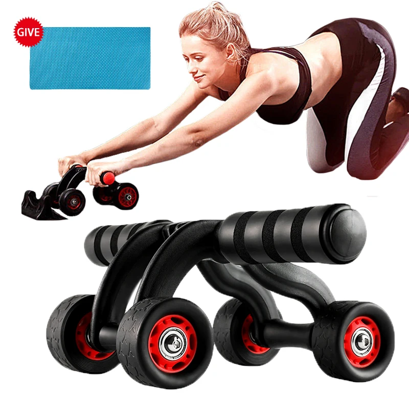 

Абдоминальные колеса, абдоминальный ролик Тренировка мышц, абразивное колесо с ковриком, для спортивного зала, фитнеса, бодибилдинга обору...