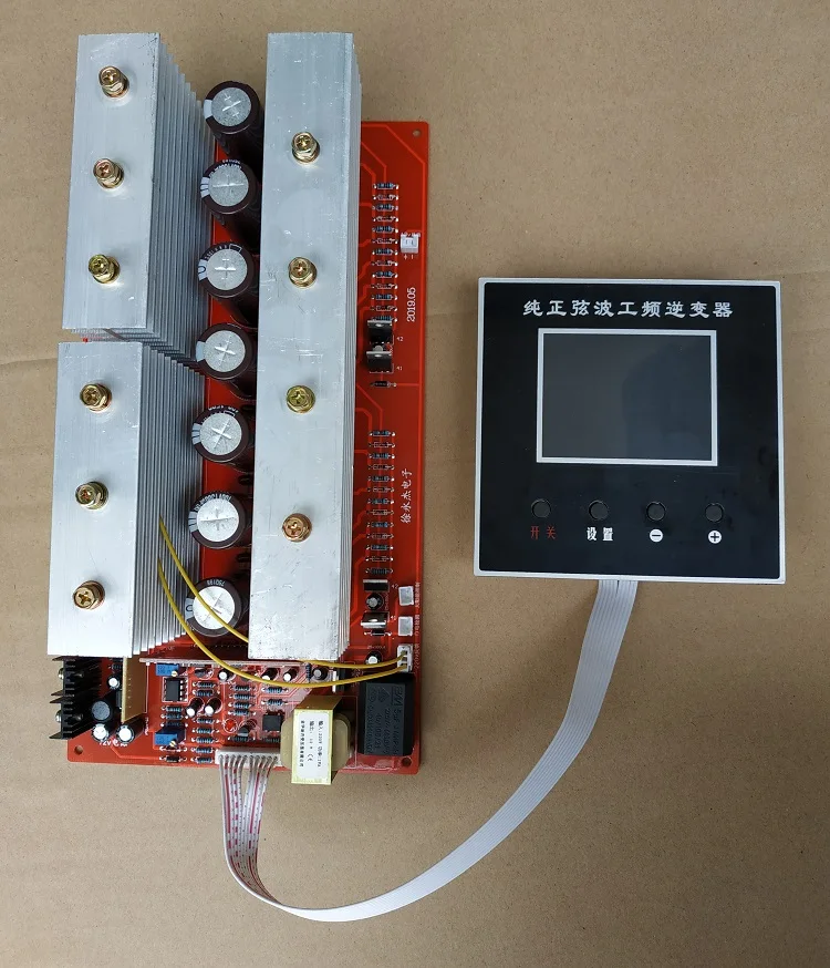 Pantalla LCD, inversor de frecuencia de potencia, placa base PCB de 12v a 48v, universal-0