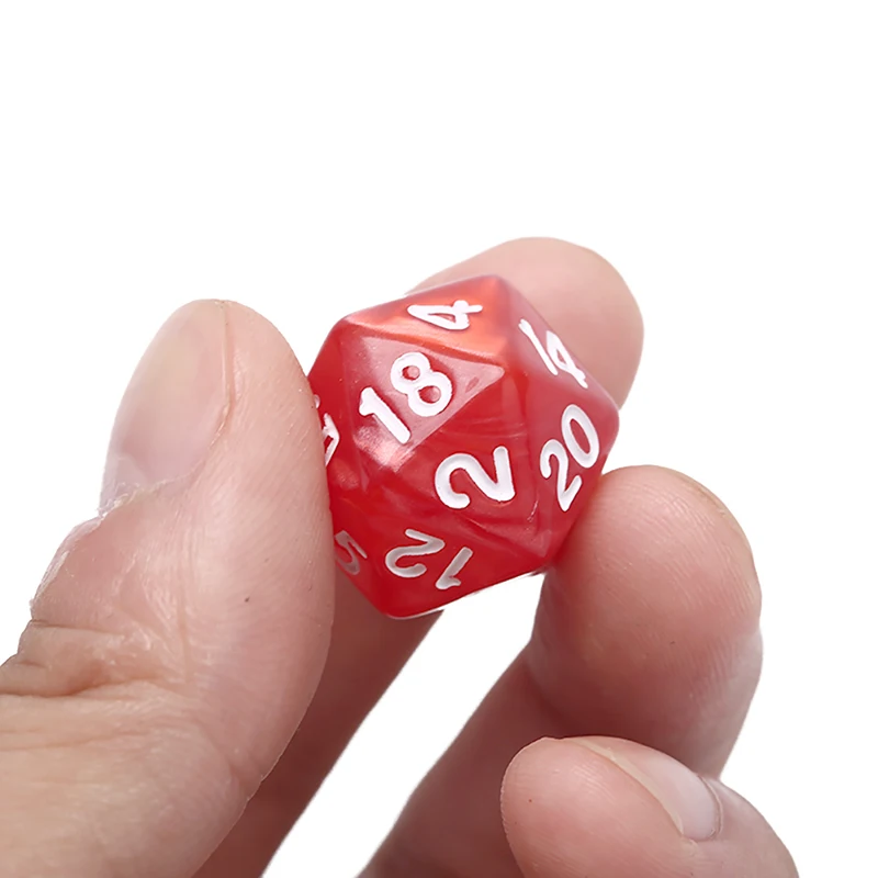1 шт. прочные перламутровые D20 акриловые игральные кости с 20 сторон для настольной