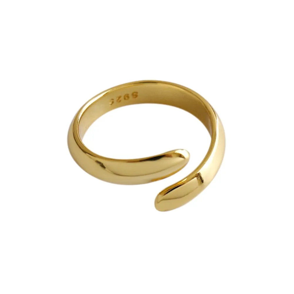 

ZEMIOR S925 Sterling Silver Ring Niche Glossy Opening Iversatile Rings For Women Fashion Jewelry Gift Best Selling New Arrival