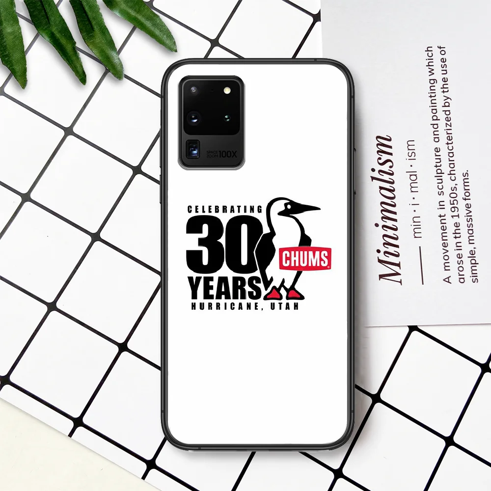 

Fashion Trend Brand Chums Phone Case For Samsung Galaxy Note S 8 9 10 20 Plus E Lite Uitra black Back Fashion Funda Tpu Coque