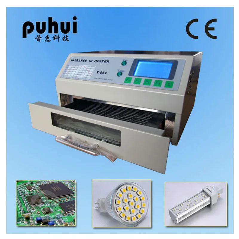 Puhui T962 110 V/220 V оборудование для оплавления T-962 Инфракрасная печь IC НАГРЕВАТЕЛЬ