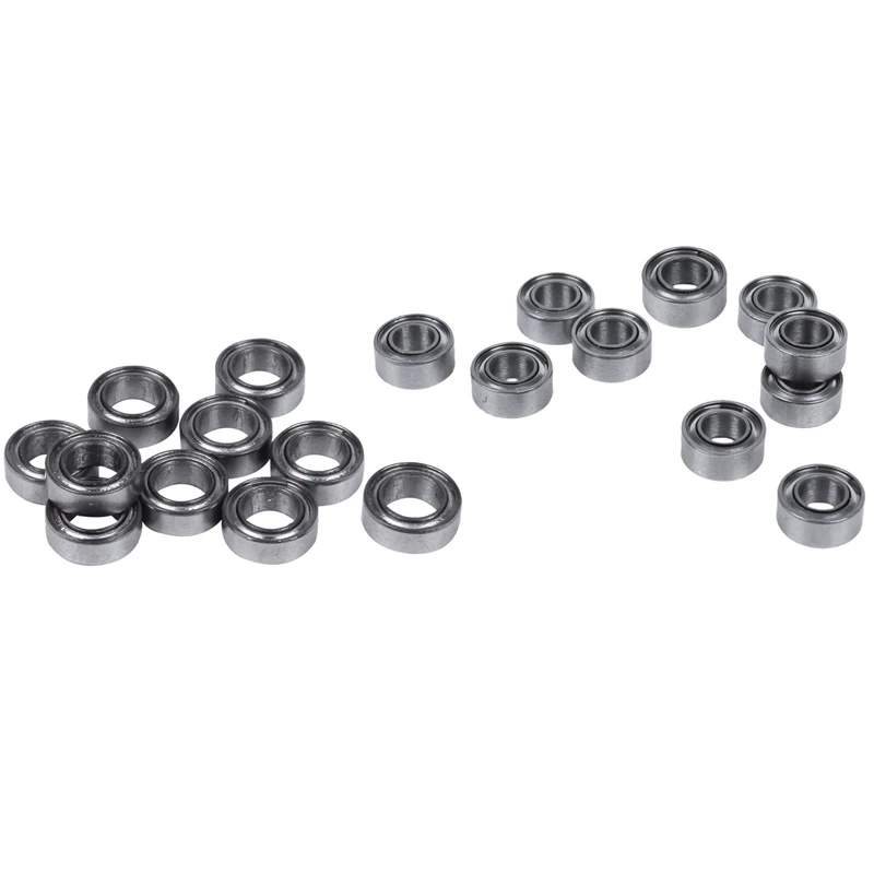 

10Pcs Miniature Sealed Metal Shielded Metric Radial Ball Bearing Model: MR63-ZZ 3X6X2.5Mm & 10Pcs MR74-ZZ 4X7x2.5Mm