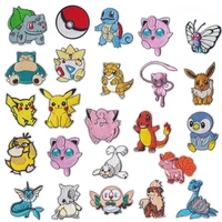 cartoon pokemon pikachu embroidery patch embroidered clothes patches for clothing kids umbreon stickers garment appliques
