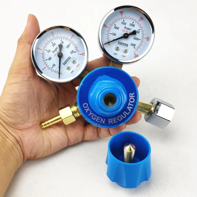 Кислородный Регулятор 0-250 бар (0-25 МПа) до 0-25 (0-2 5 G5/8 входной Двойной манометр