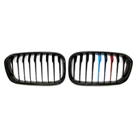 car grill abs single slat f20 carbon fiber auto front grille compatible with bmw 1 series f20 lci 2015 2016