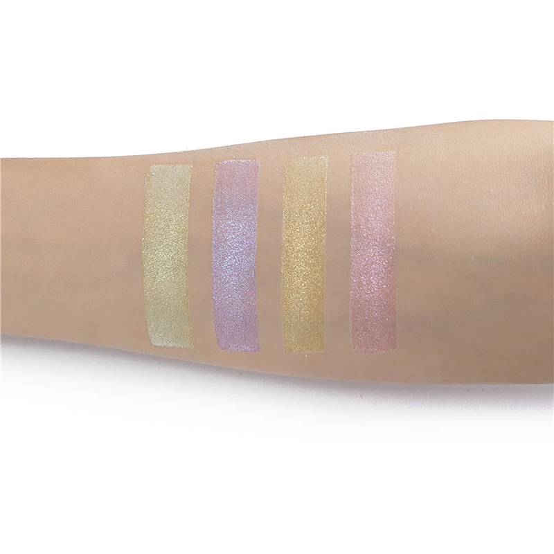 4 вида цветов Светящиеся тени для век Pallete Хамелеон блестящий порошок Осветляющий