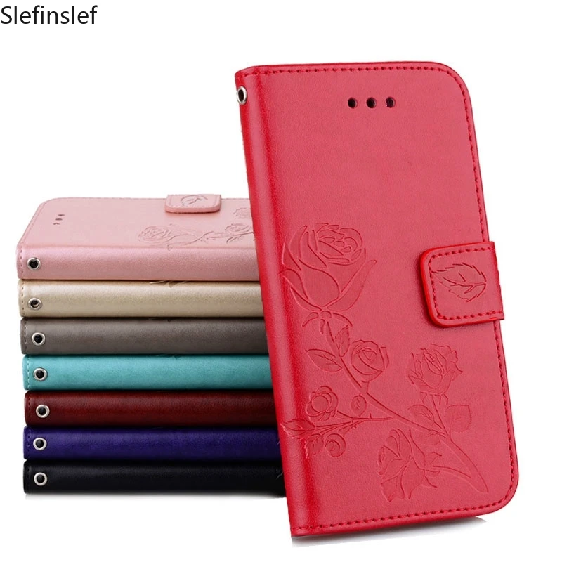 Кожаный чехол книжка с розой для Samsung Galaxy S10e S10 A7 J2 Pro J8 2018 A6 A8 J4 J6 Plus S8 S9 S7 S6 edge