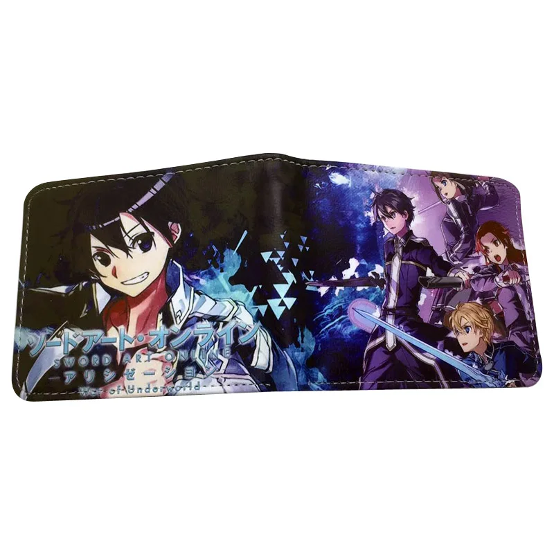 Искусство меча в Интернете Чехол-бумажник с рисунком Стиль Bi-Fold кошельки