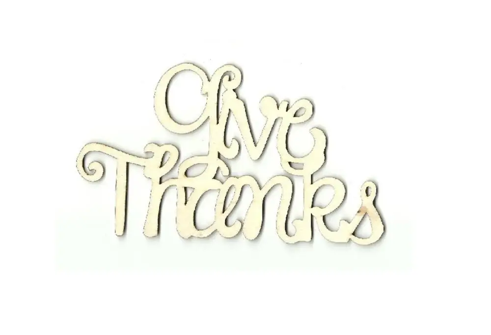 Дайте спасибо Лазерная вырезанная НЕОБРАБОТАННАЯ древесина форма|Поделки из