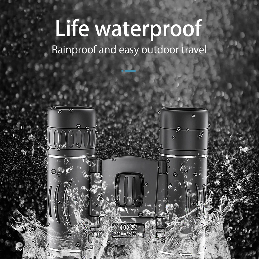 

40x22 Zoom Binoculars Compact Long Range 2000m Folding HD Mini Telescope BAK4 FMC Optics Hunting Sports Camping Travel