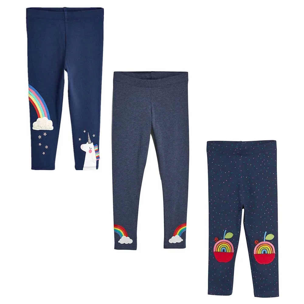 3 шт. детские леггинсы для девочек штаны с животным принтом хлопковые маленьких