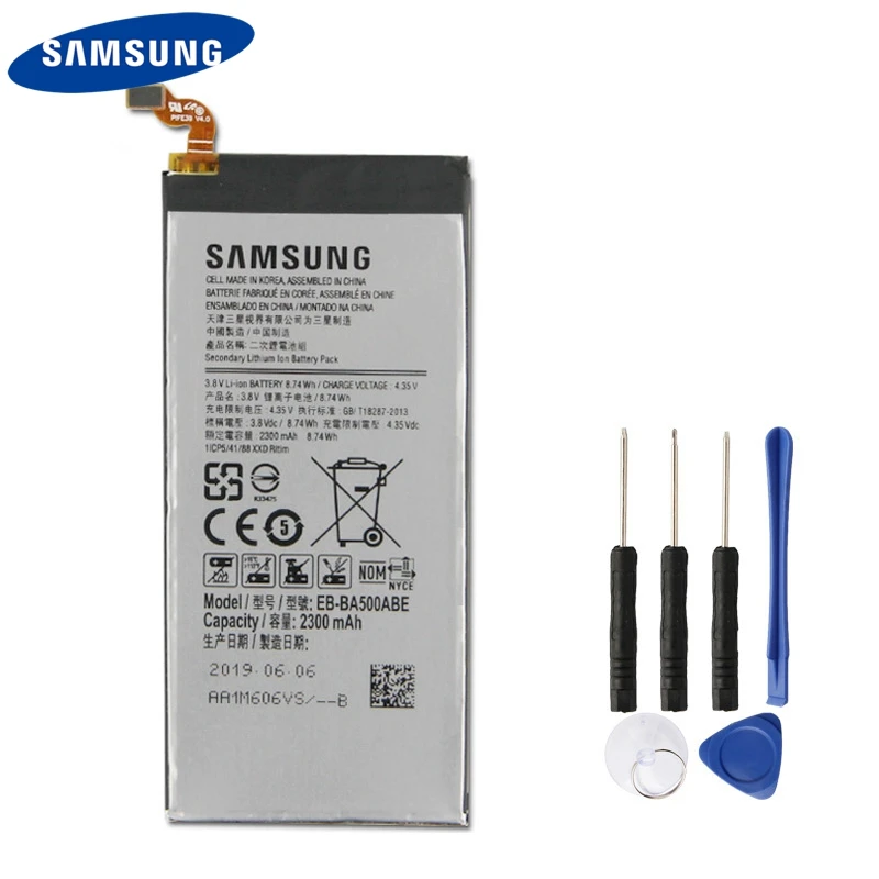 Аккумулятор samsung EB-BA500ABE для samsung GALAXY A5 EBBA500ABE подлинный Сменный аккумулятор для телефона 2300 мАч