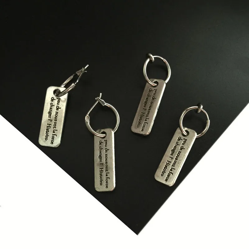 

Hot-selling Day Korean Punk Letter Earrings Fashion Men's and Women's Personality Without Ear Hole Spring Invisible Ear Clip