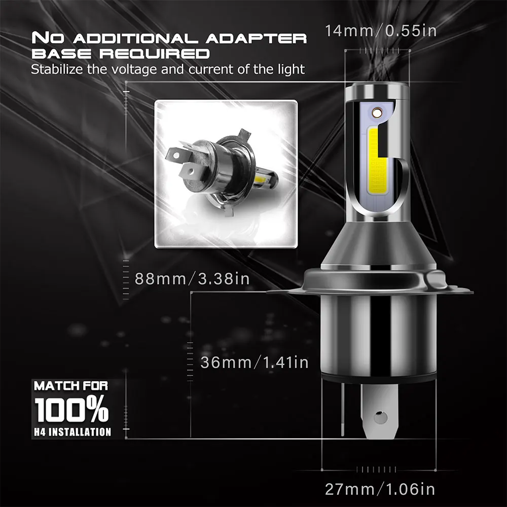 Лампы светодиодные PMFC для автомобильных фар 110 лм 6000 К в|Передние LED-фары авто| |