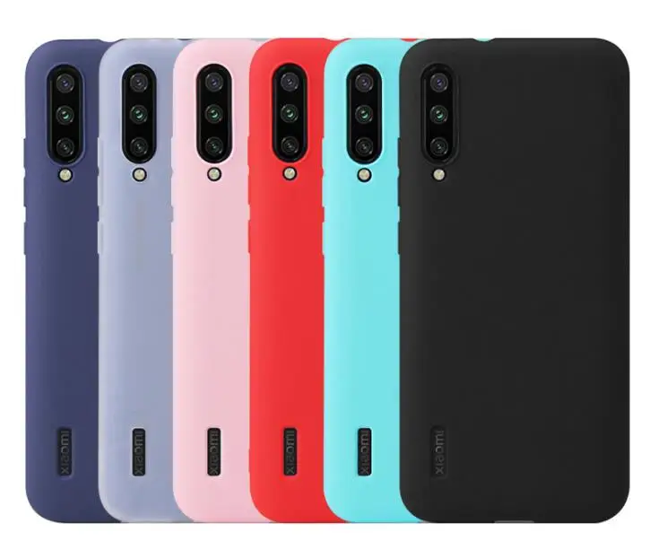 Матовый яркий однотонный мягкий чехол для Xiaomi Mi5 Mi6 Mi8 Mi9 SE CC9 Pro CC9E MiA1 MiA2 MiA3 Lite Mi Play