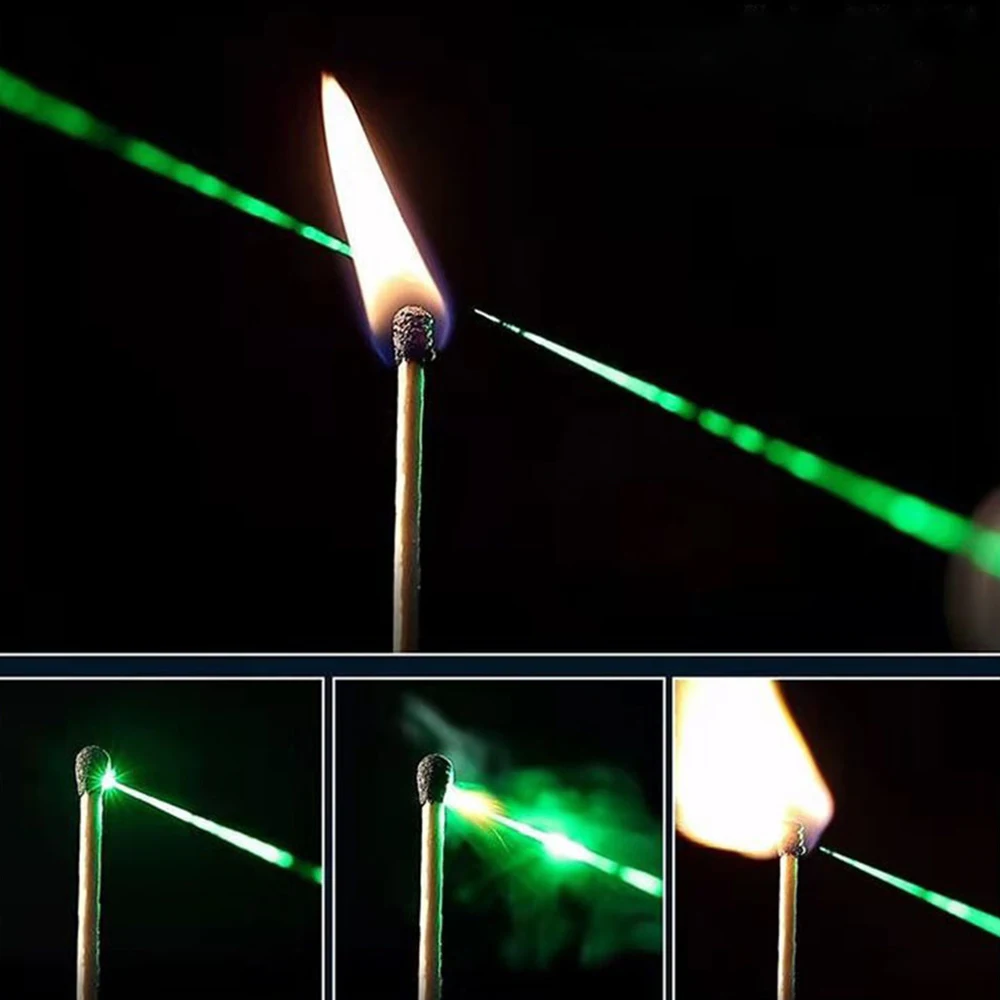 

High-power green laser pointer 5MW 532nm green dot laser pointer 009 adjustable focus burning laser distance 500 to 8000 meters