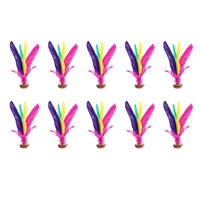 10 colorful feather kick shuttle child chinese jianzi foot outdoor sports game toy