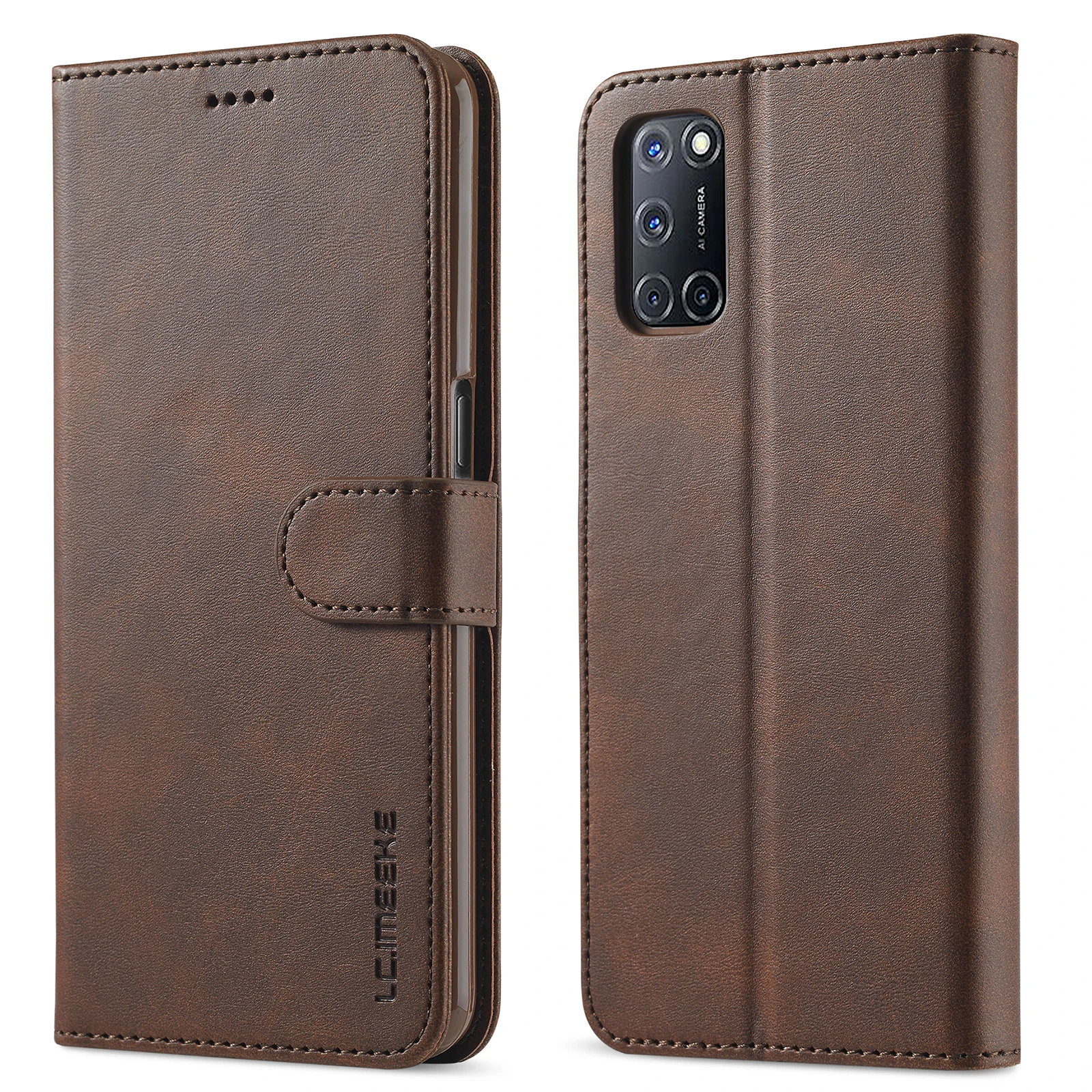 

Luxury Leather Wallet Card Flip Case For OPPO F19 PRO+ Plus Phone Cover