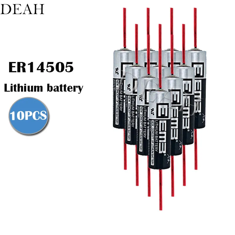 10 шт. 3,6 В ER14505 14505 2400 мАч AA промышленная литиевая батарея LR6 R6P для PLC управления литий-ионные батареи с булавками