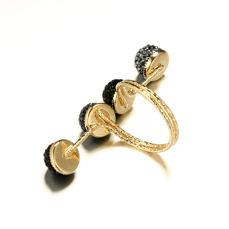 Женское Винтажное кольцо Стразы набор регулируемых колец в стиле панк под