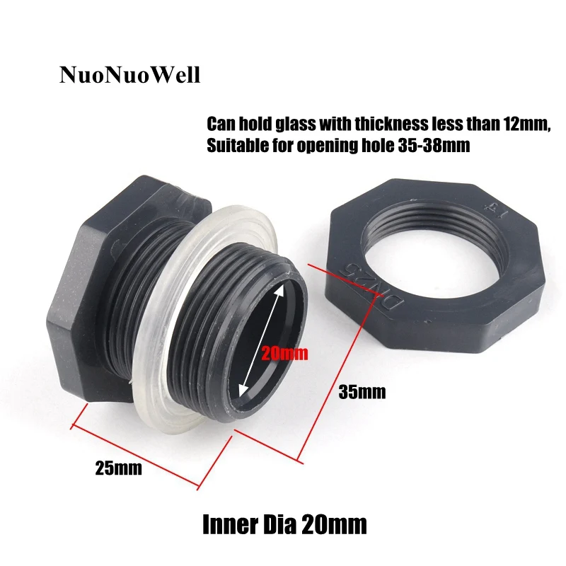 Inner Dia 20mm 1 шт. 1/"-1" 20-32 мм ПВХ водные разъемы бака аквариума адаптер дренажа воды впускного соединения UPVC трубы сливной соединитель - Цвет: Inner Dia 20mm