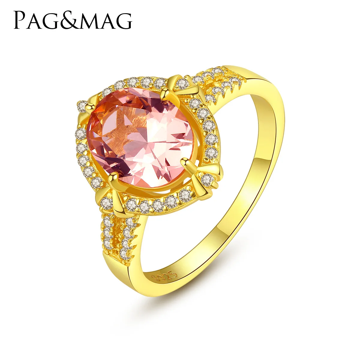 

PAG-MAG Color Jewels Natural Gemstone Rings Korean Version Fashion Jewellery 925 Silver Ring Jewelry