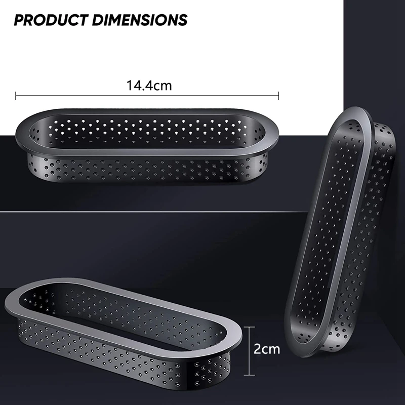 Кольца для торта 12 шт. Овальные термостойкие перфорированные антипригарные