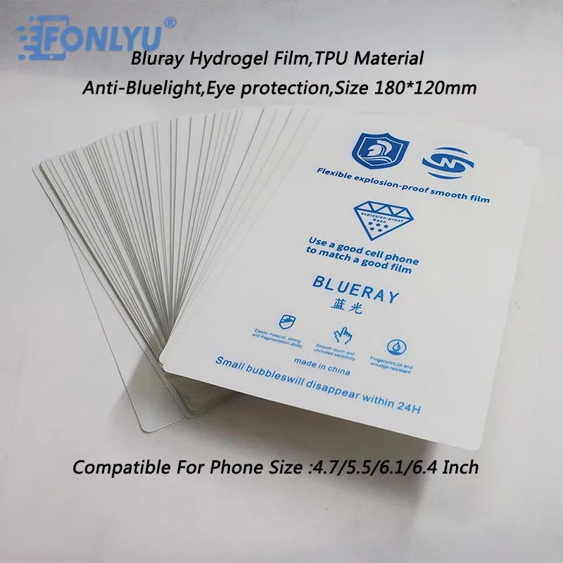

50pc FONLYU Flexible Hydrogel Film Curved Screen Protector Protective Film For Film Cutting Machin Devia Sheet SS-057R Rockspace