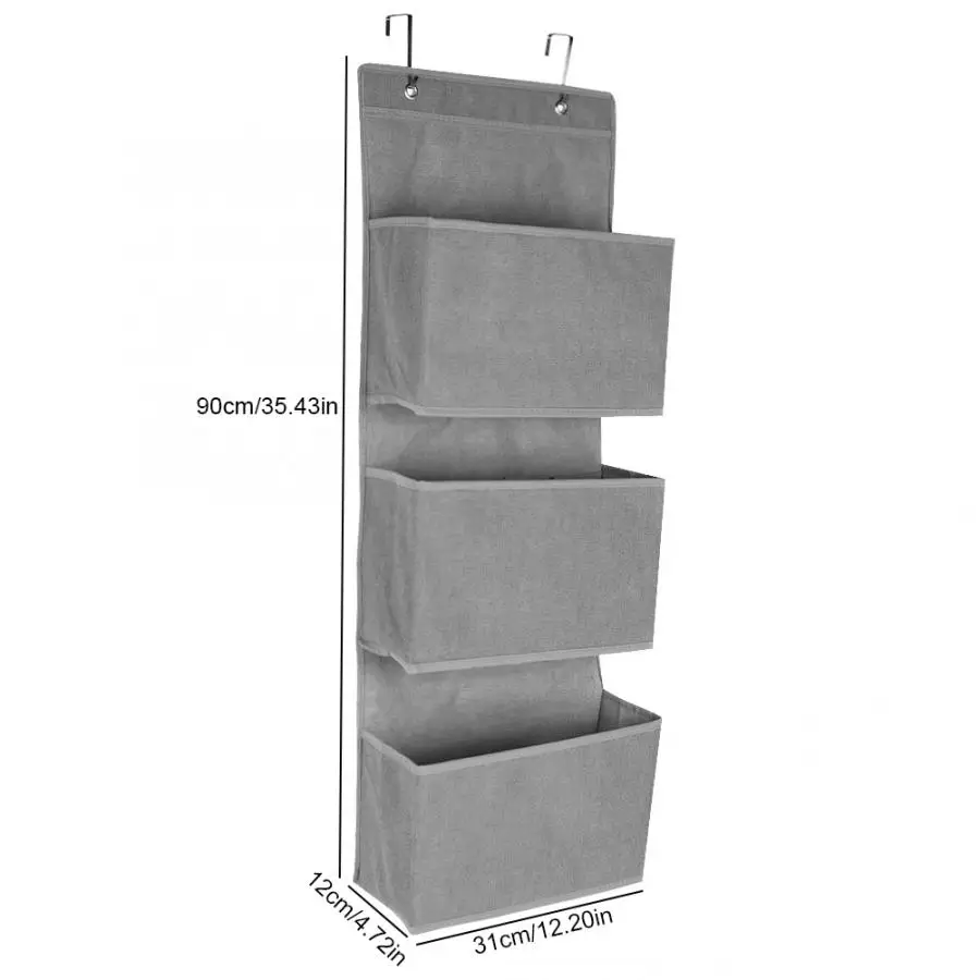 Shoes Bag Travel Portable Zip Lock Plastic Bags 3 Tier Nonwoven Door Hanging Clothes Organiser Toy Storage Pockets | Дом и сад