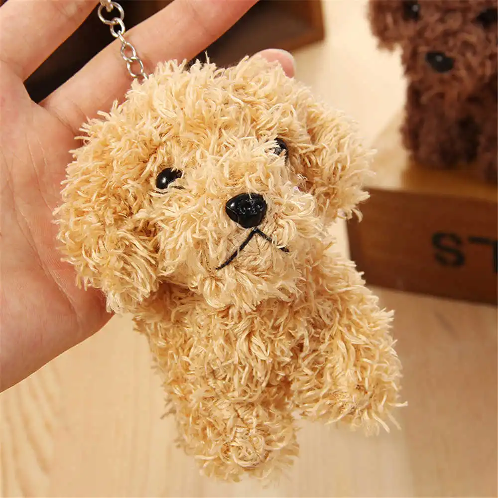 

6-9cm, multi-sizes animal toy stuffed with the luxurious dog toy, toy of the luxurious key chain of the present