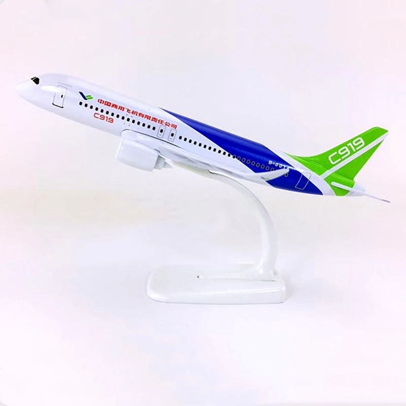 20 см самолеты Китайские Коммерческие COMAC авиакомпании C919 металлические Литые