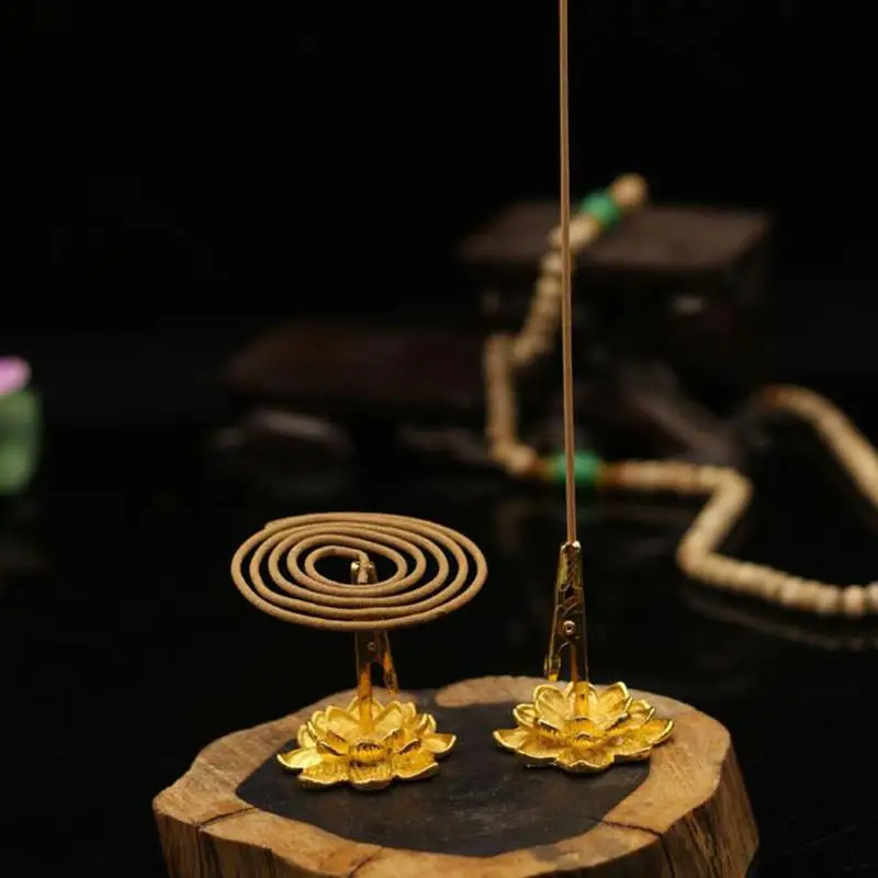 Катушки благовоний зажим держатель цветок рамка металлические Религиозные