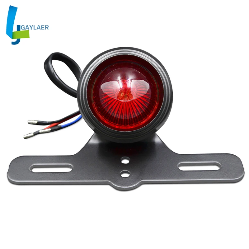 

Металлический Электрический мотоцикл задние фонари мотоцикла задний стоп-сигнал черный держатель номерного знака для harley kawasaki yamaha