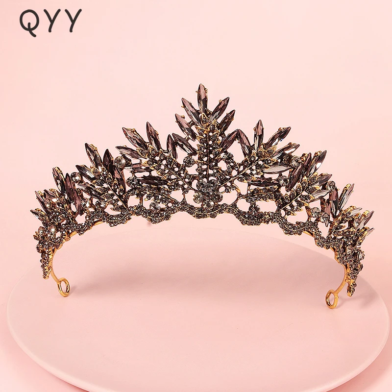 

Crystal Crown Headband Rhinestone Ancient Gold Tiaras and Crowns Hair Accessories for Women Party Hair Jewelry Headpiece Gift