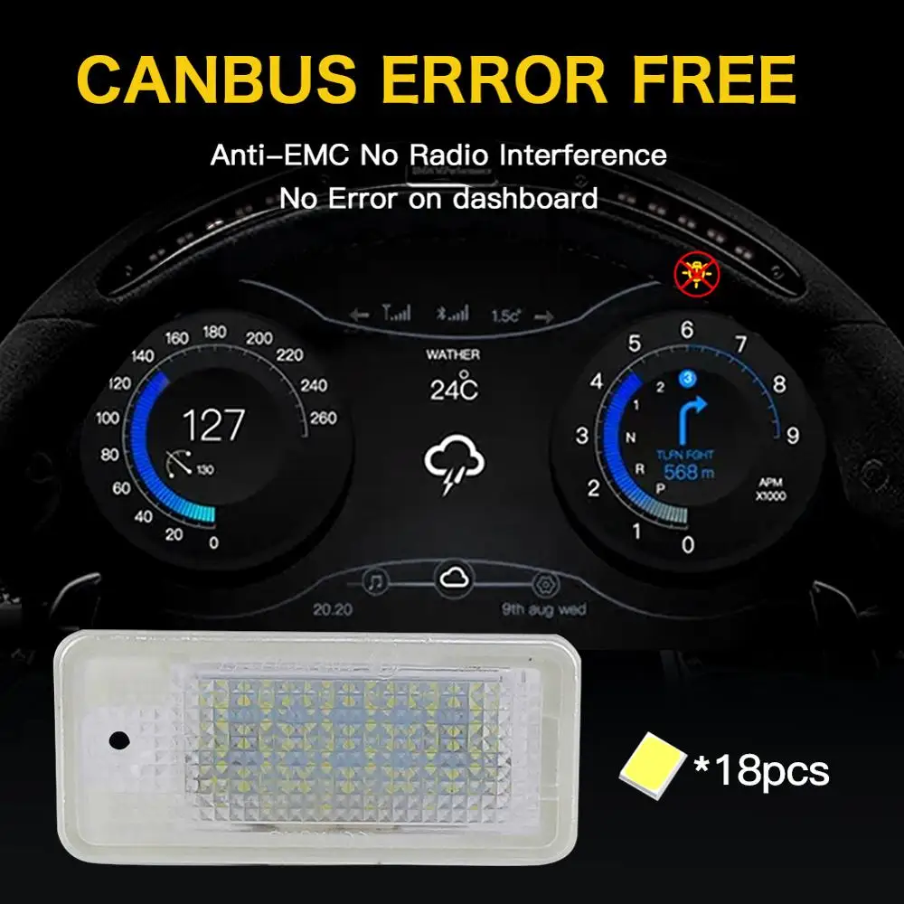 Светодиодный CANBUS без ошибок номерной знак светильник база лампы для Audi A6 C6 (4F) S6 A8