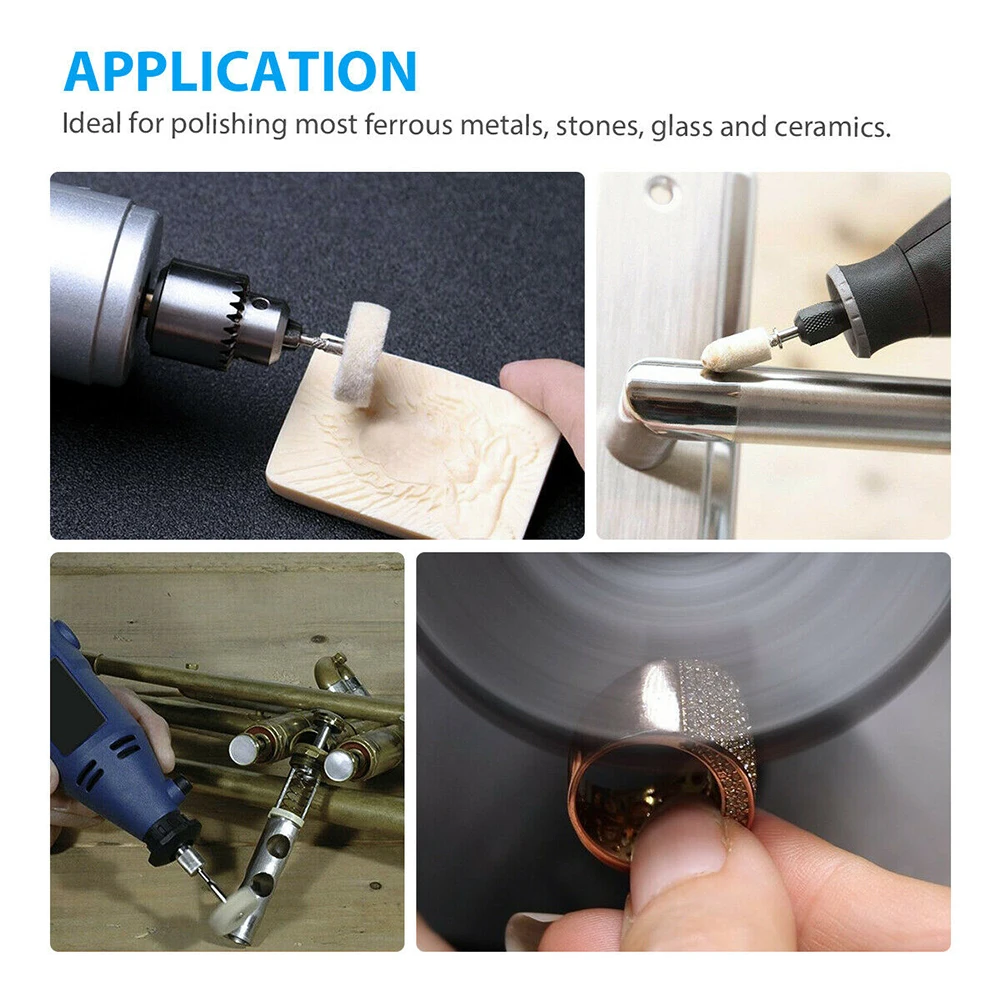 

Wool Felt Polishing Wheel Grinding Pad for Dremel Drill Accessories Woodworking Polishing For Mini Drill Engraver Power Tools