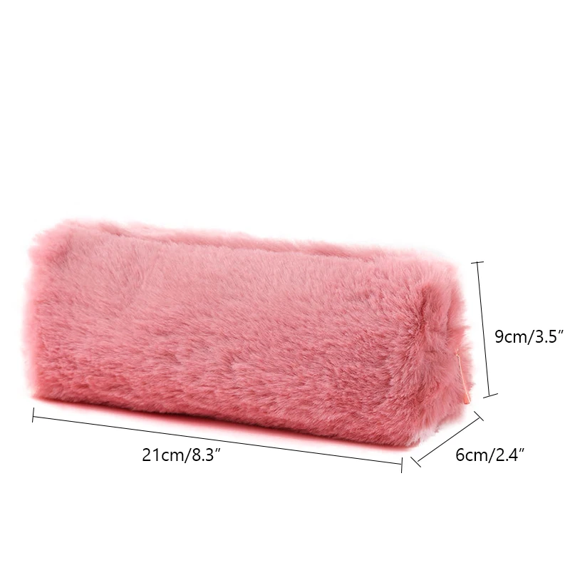 Милый плюшевый чехол для карандашей кавайная сумка ручек девочек студенческий