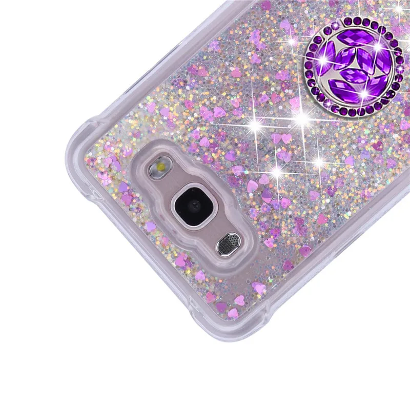 Алмазные чехлы с кольцом на палец для Samsung Galaxy A3 A5 J3 J5 J7 2016 J310 J510 J710 A310 блестящий