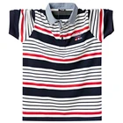 Новинка 2021, модные полосатые мужские рубашки поло, удобные летние деловые рубашки поло с коротким рукавом и вышивкой, повседневная мужская одежда 6XL